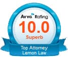 Avvo Rating | 10.0 Superb | Top Attorney Lemon Law